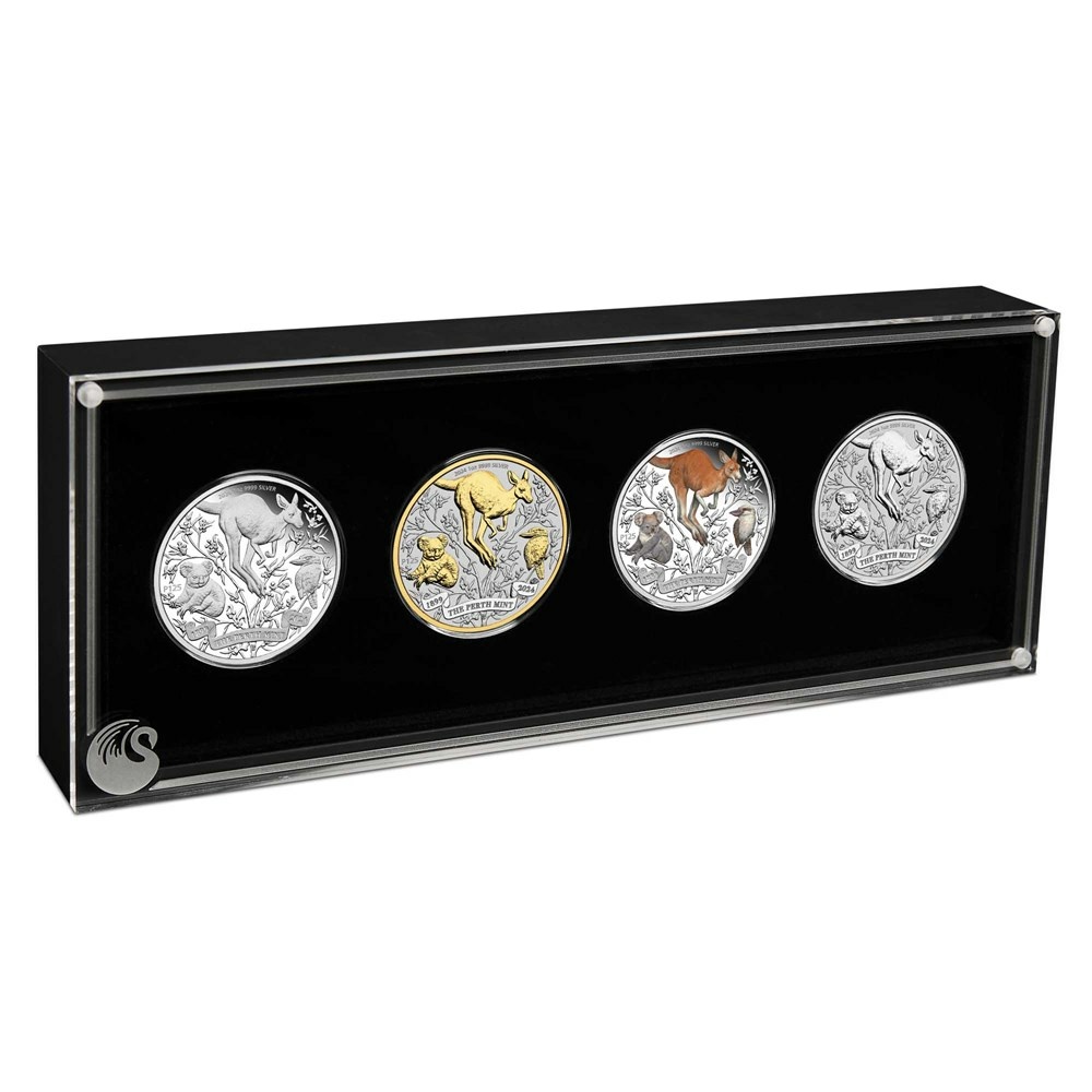 Perth Mint 125. Jahrestag Silbermünzensammlung 4x 1 Oz 2024
