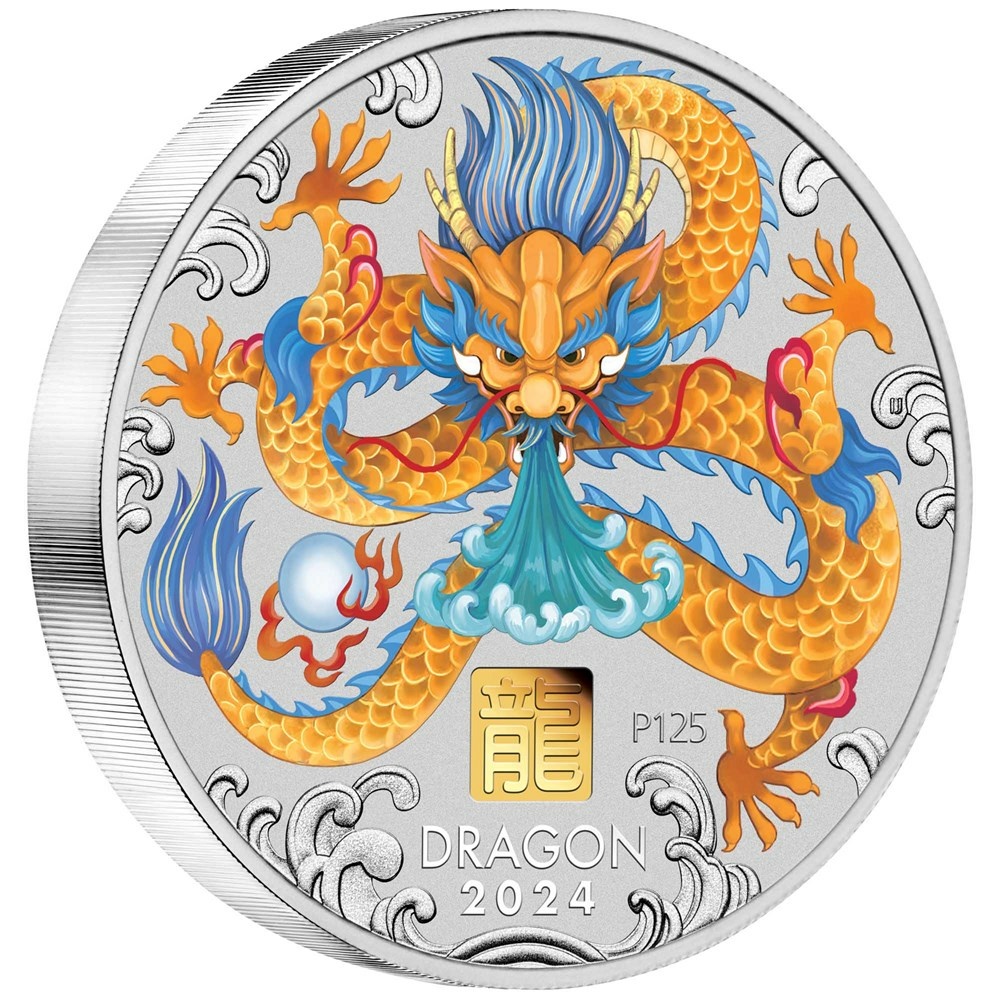 Stříbrná mince Rok Draka 1 Kg 2024 - LUNÁRNÍ SÉRIE III. Coloured