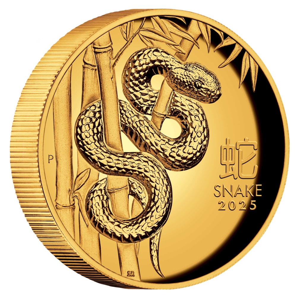 Gold Coin Year of the Snake 1 Oz 2025 - LUNAR SERIES III. Proof High Relief