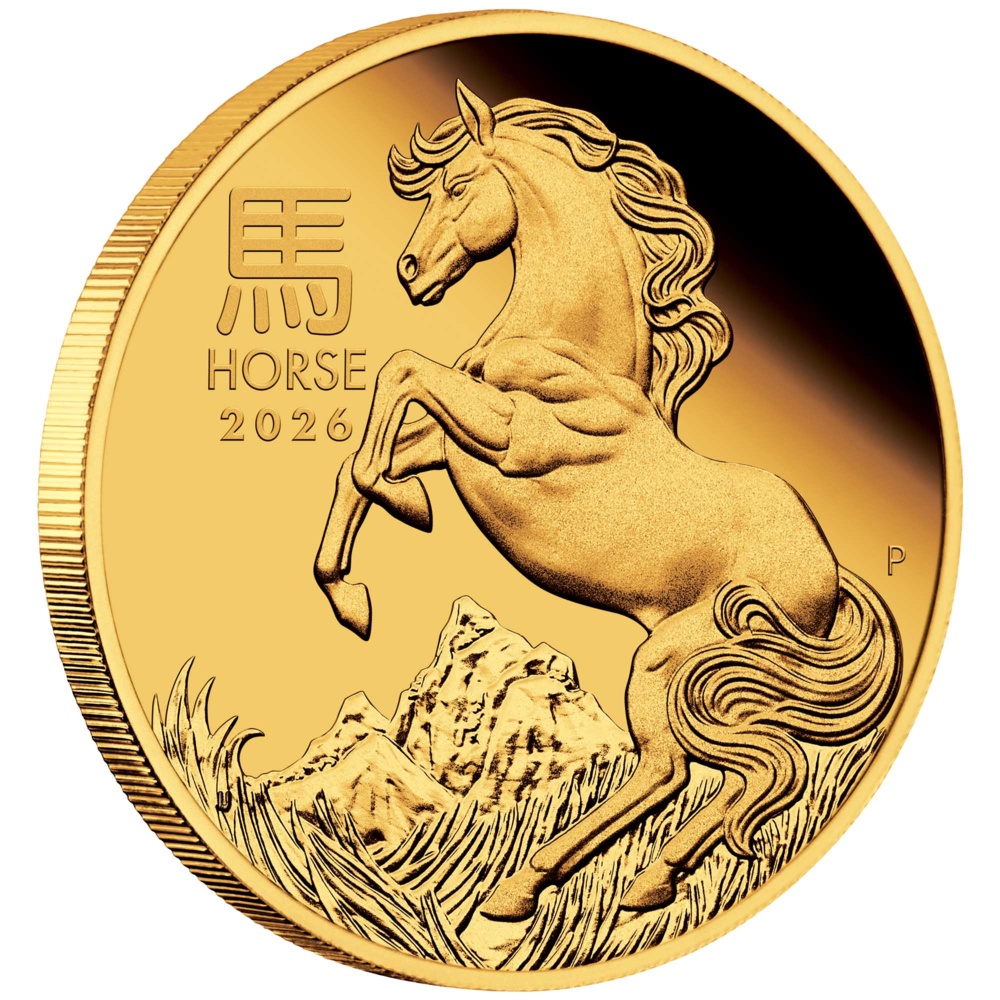 Gold Proof Coin Australian Lunar Series III 2026 Year of the Horse 1/10oz