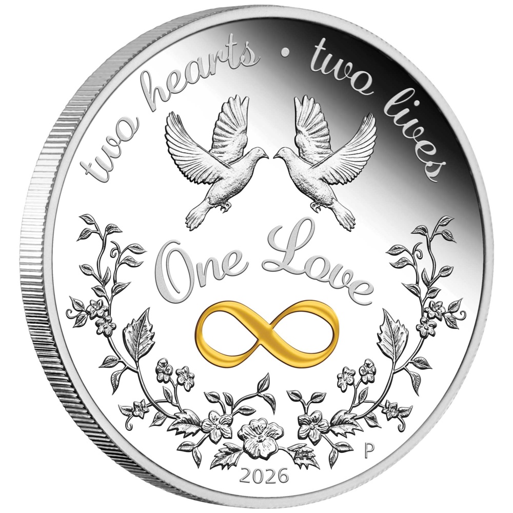 One Love 2026 1 Unze Silber-Proof-Farbige Münze