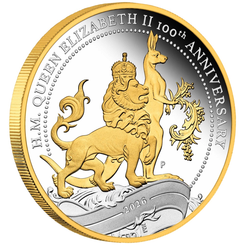 Silver-plated coin 100th birthday anniversary of Her Majesty Queen Elizabeth II in 2026