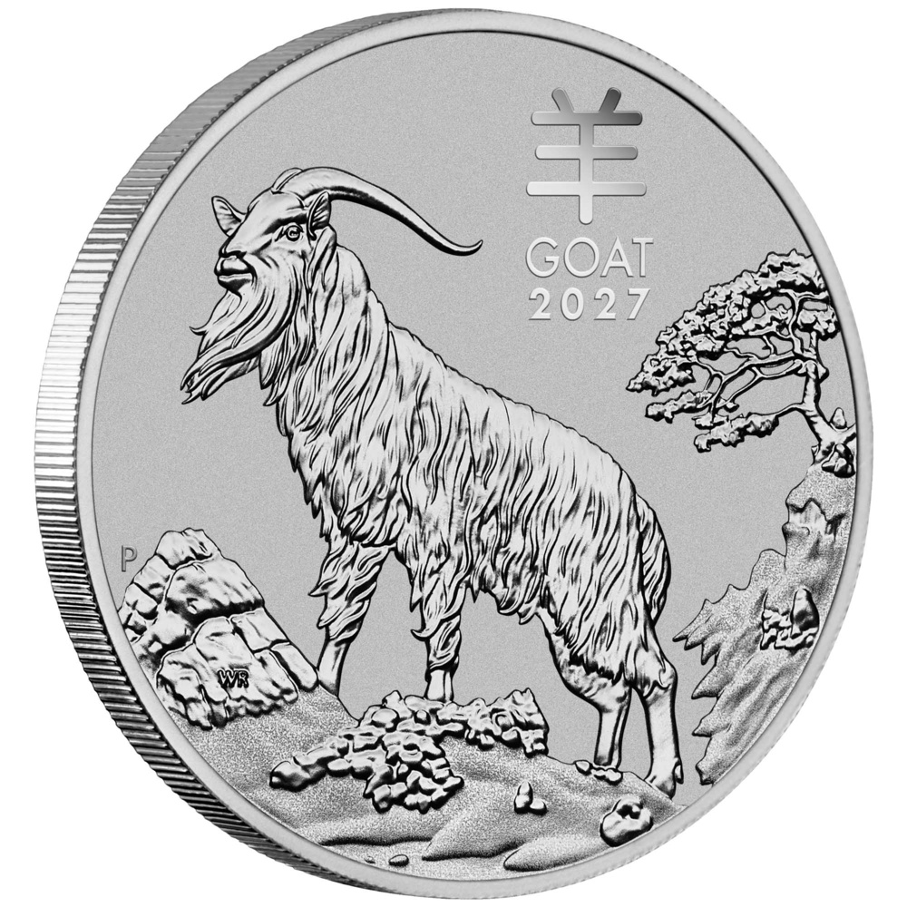 Australian Lunar Series III 2027 Year of the Goat 1oz Platinum Bullion Coin