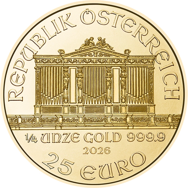Wiener Philharmoniker 1/2 Oz 2025 Goldmünze