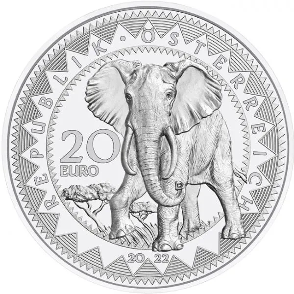Elephant Serenity 2/3 Oz Silver Coin 2022