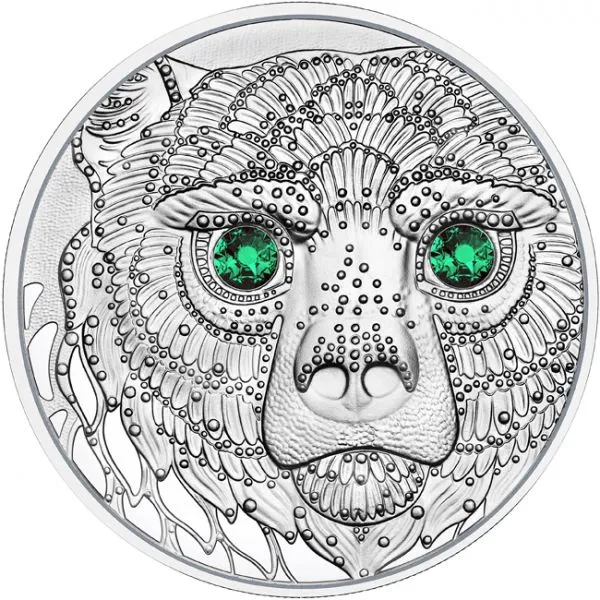 Silbermünze Heilkräfte des Bären 2/3 Oz 2023