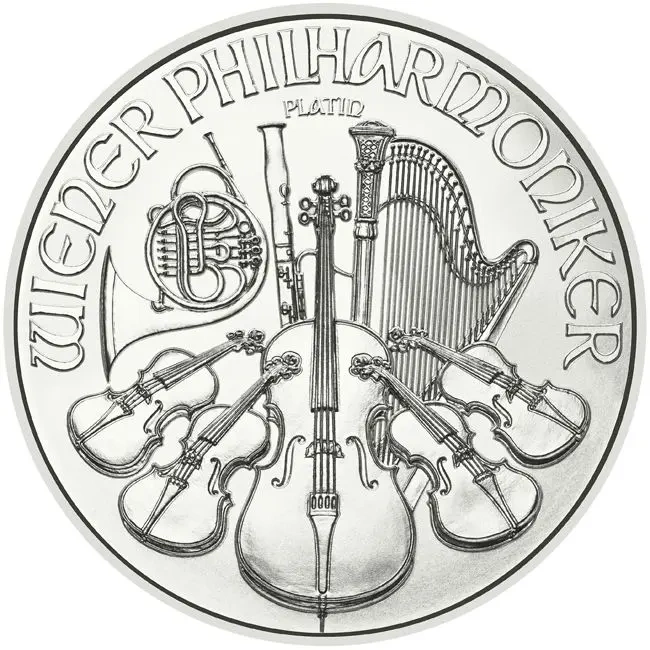 Wiener Philharmoniker Platinum Coin 1/25 Oz
