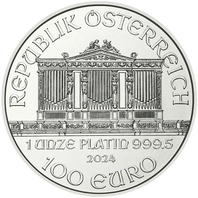 Platinová mince Wiener Philharmoniker 1 Oz 2024