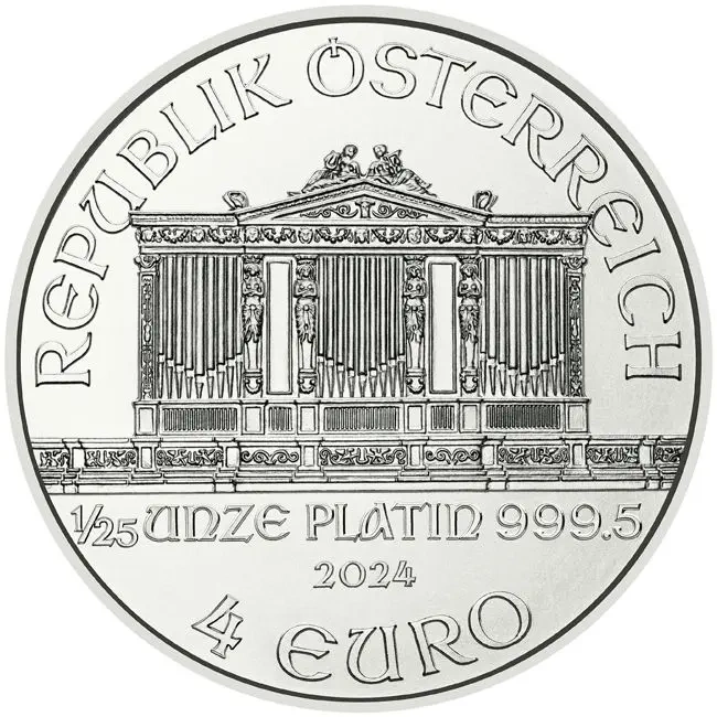 Wiener Philharmoniker Platinum Coin 1/25 Oz