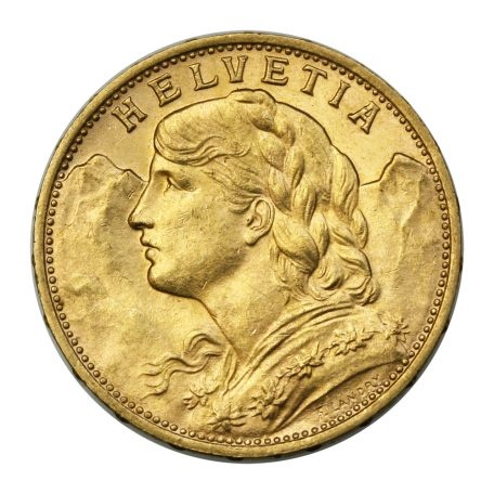 Gold investment Swiss 20 franc-Vrenelli 1930