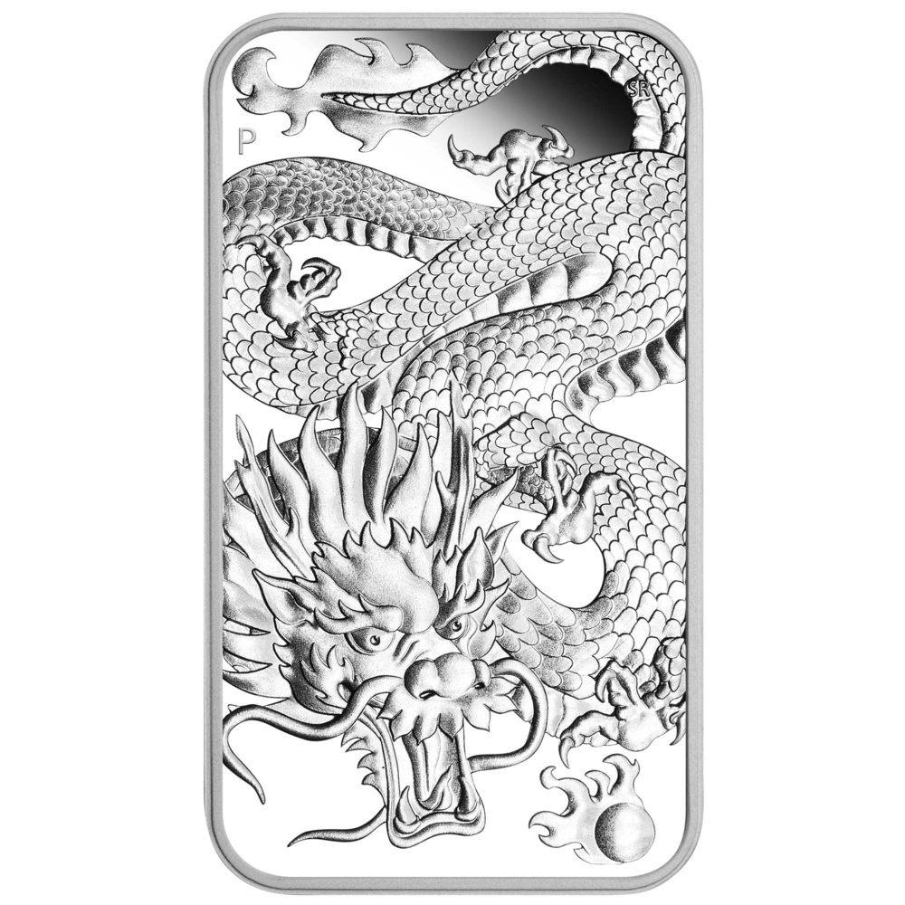 Rectangular Dragon 1 Oz Silver Coin 2022