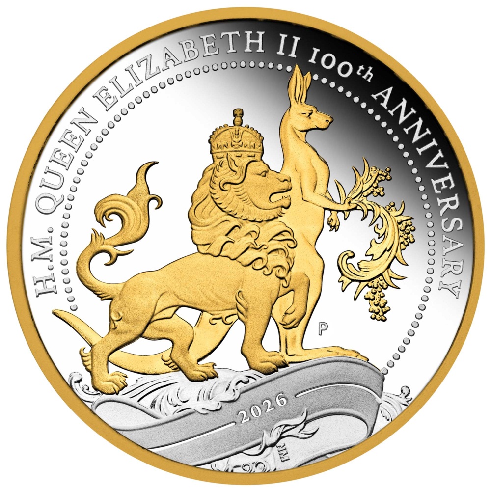 Silver-plated coin 100th birthday anniversary of Her Majesty Queen Elizabeth II in 2026