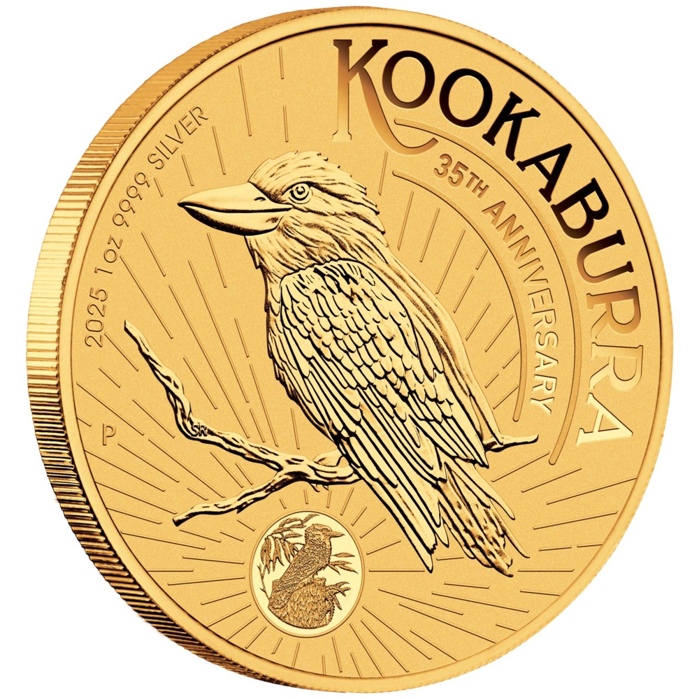 Sydney Money Expo ANDA Special Kookaburra 35th Anniversary 2025 1oz Silver Gold-Plated Coin