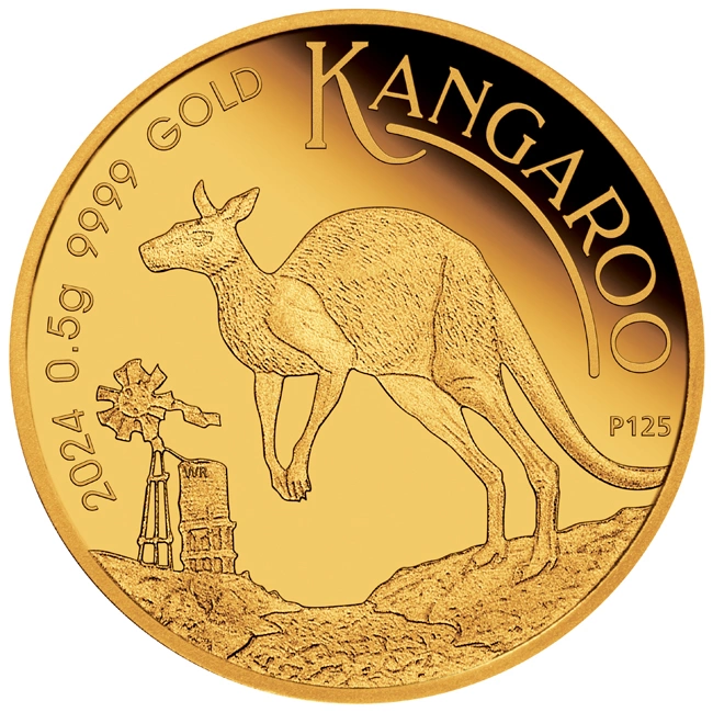 Kangaroo Gold Coin 0.5g 2024 - Blister