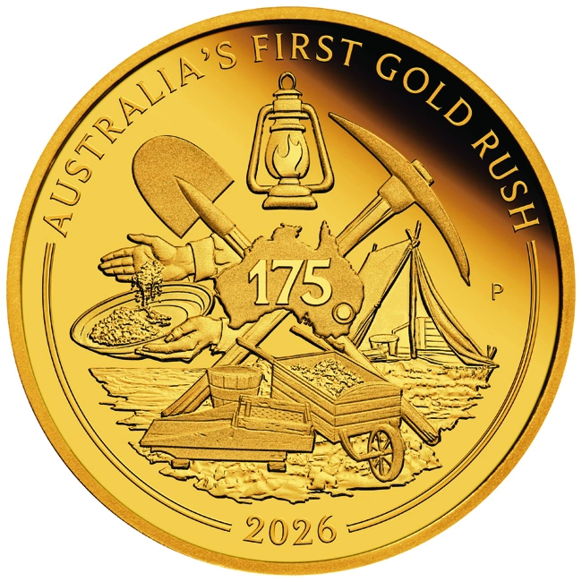 Zlatá mince 175. výročí první australské zlaté horečky 1 Oz 2026 Proof