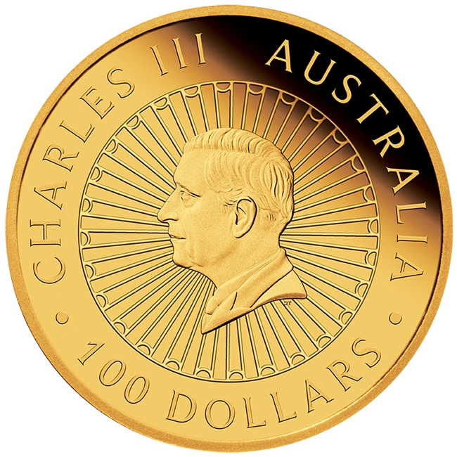 Zlatá mince „Great Southern Land 2026“ - 1 OZ - Proof s motivem chrysoprasu - Austrálie