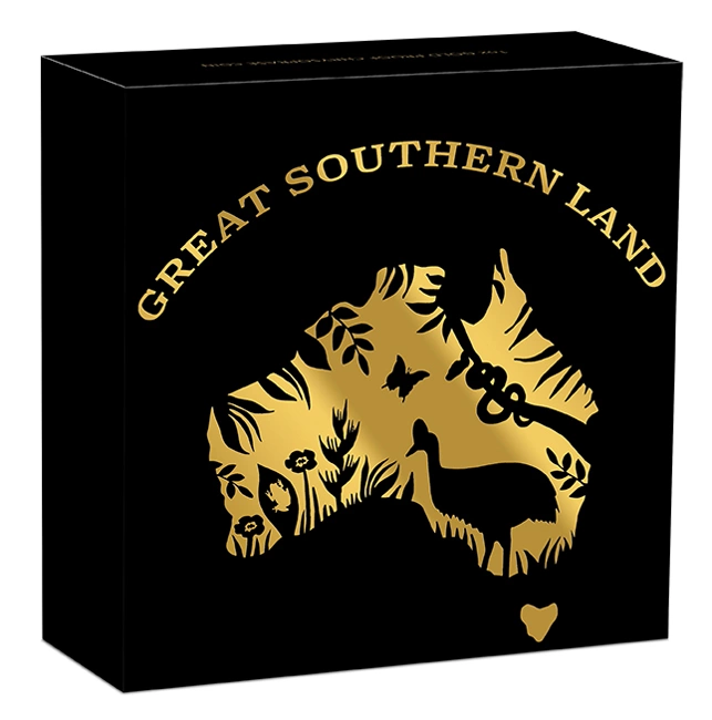 Zlatá mince „Great Southern Land 2026“ - 1 OZ - Proof s motivem chrysoprasu - Austrálie