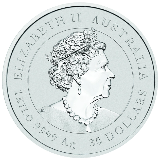 Australian Lunar Series III 2022 Year of the Tiger 1 Kilo Silver Coin with Gold Privy Mark