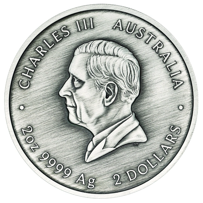 Stříbrná mince „Turtle Yaunati 2026“ o hmotnosti 2 oz s antik povrchem a barevným provedením