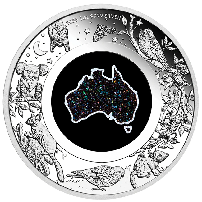 „Great Southern Land“ 2026 – 1 Unze Silber-Proof-Münze mit Opal-Motiv