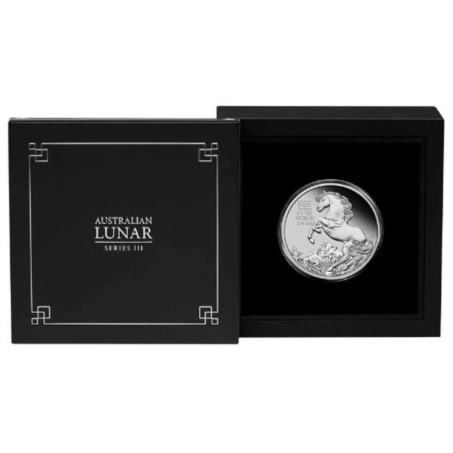 Platin-Anlagemünze 2026 Jahr des Pferdes 1 oz - Proof Coin