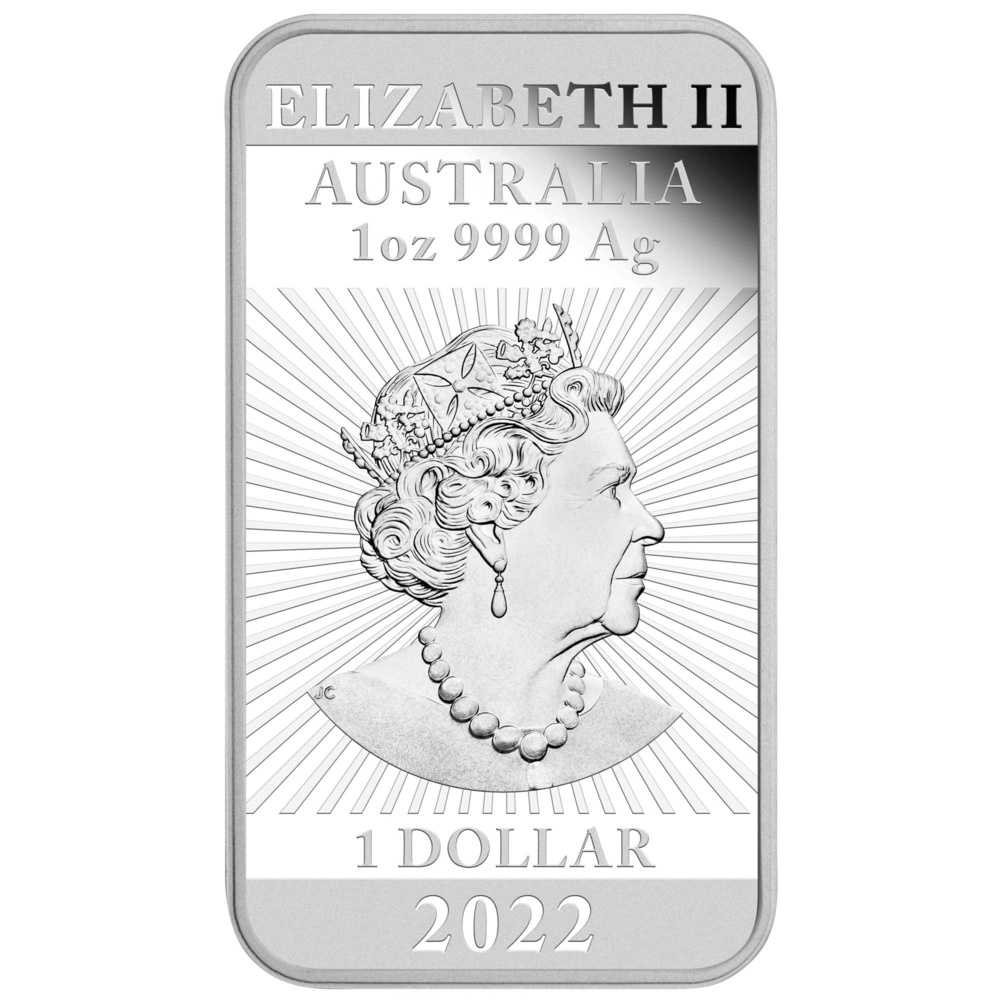 Rectangular Dragon 1 Oz Silver Coin 2022