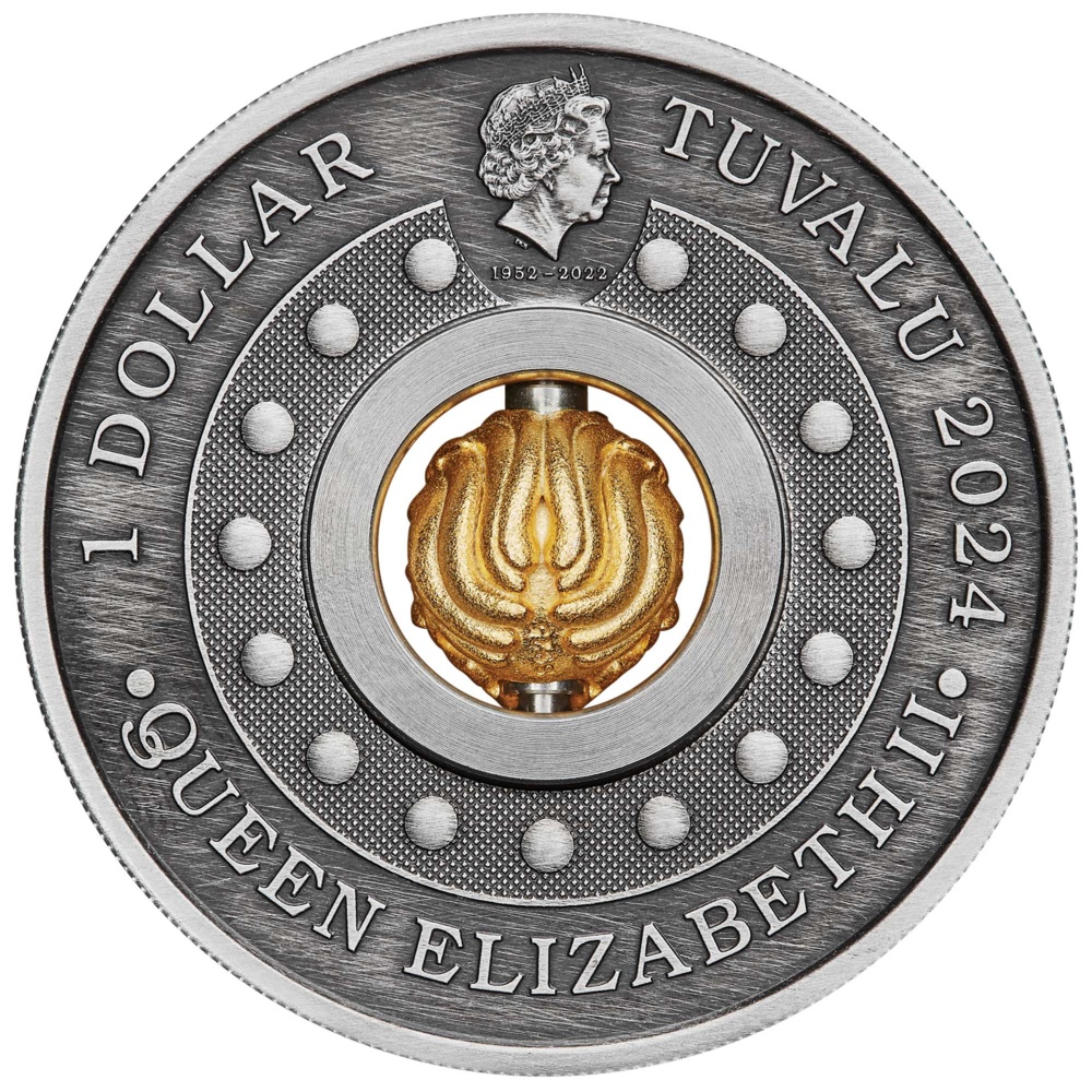 Silbermünze Drache Antik Drehanhänger 1 Oz 2024
