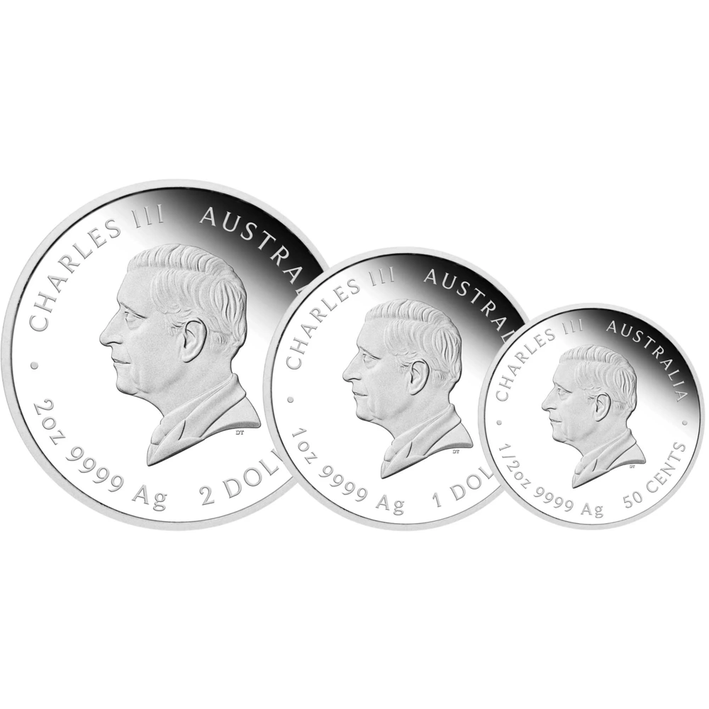 Three-Coin Set Australian Lunar Series III 2027 Year of the Goat Silver - Proof