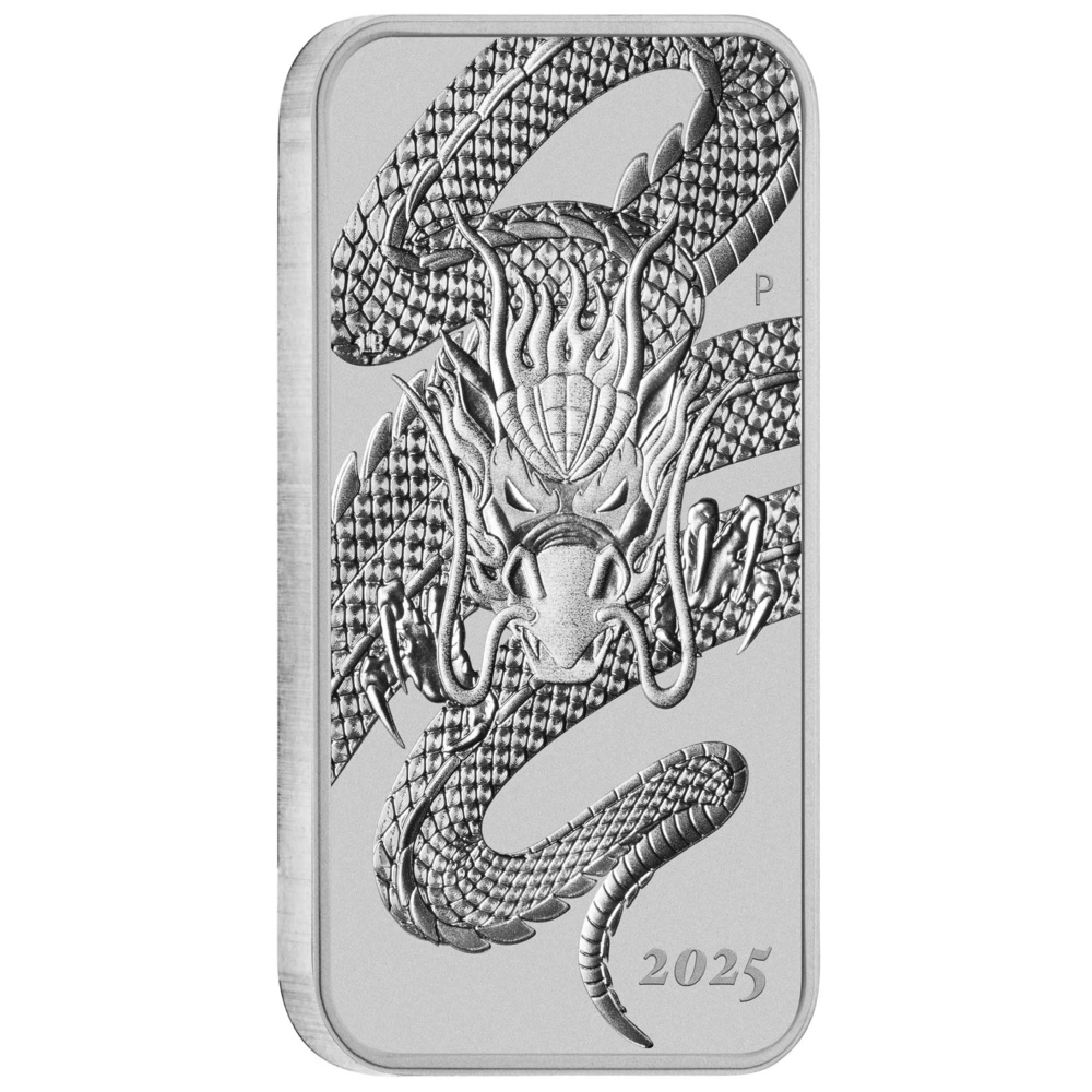 Rectangular Dragon 1 Oz Silver Coin 2025