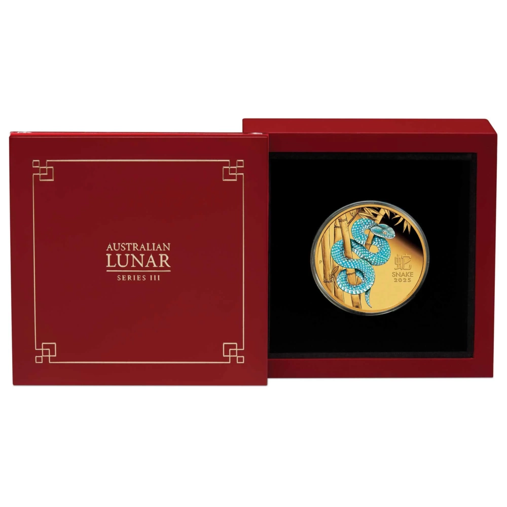 Gold Coin Year of the Snake 1 Oz 2025 - LUNAR SERIES III. Proof Coloured