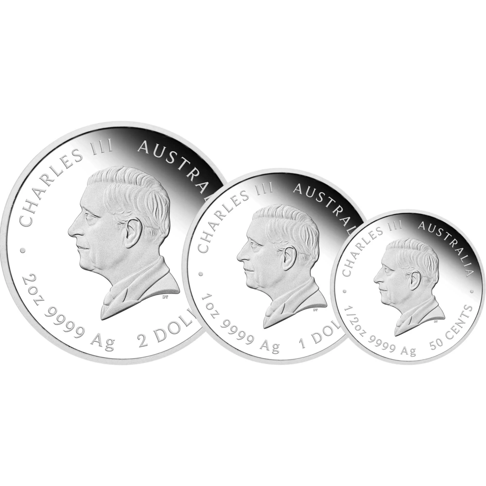 Three-Coin Set Australian Lunar Series III 2026 Year of the Horse Silver - Proof