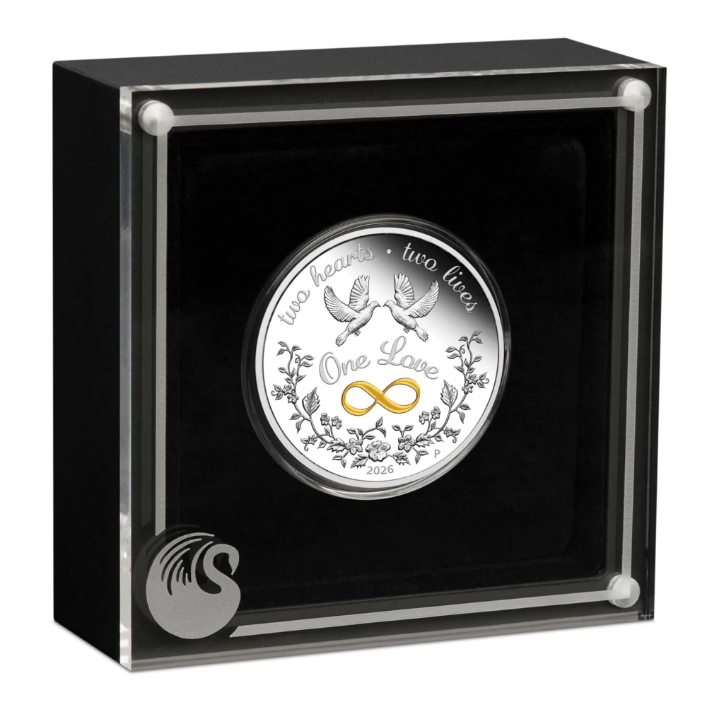 One Love 2026 1 Unze Silber-Proof-Farbige Münze