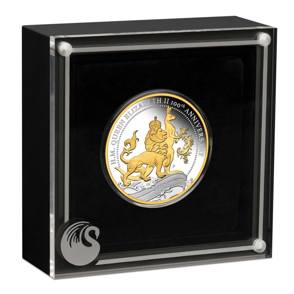 Silver-plated coin 100th birthday anniversary of Her Majesty Queen Elizabeth II in 2026