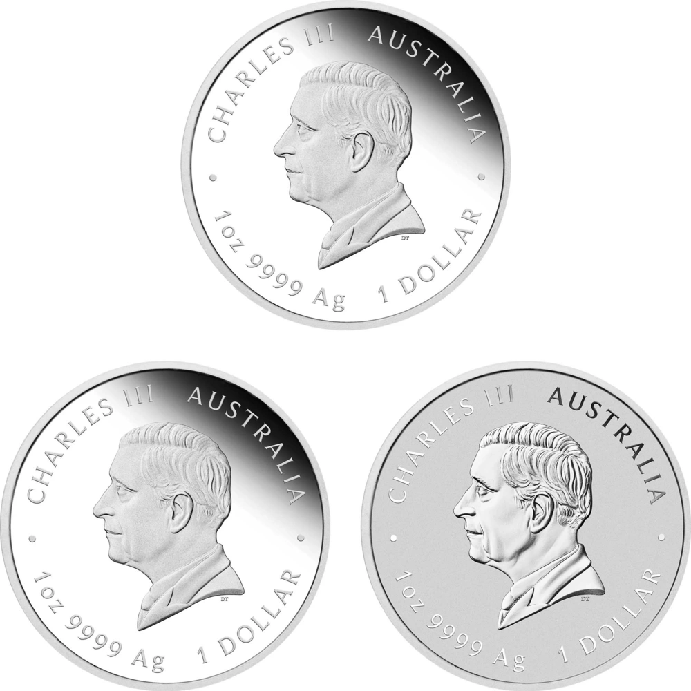 Three-Coin Set Australian Lunar Series III 2027 Year of the Goat Silver - Proof
