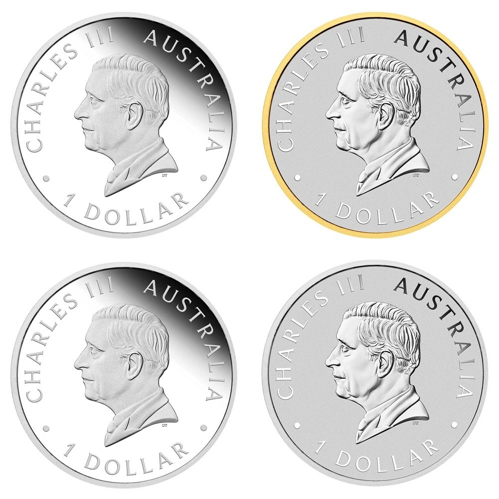 Perth Mint 125. Jahrestag Silbermünzensammlung 4x 1 Oz 2024