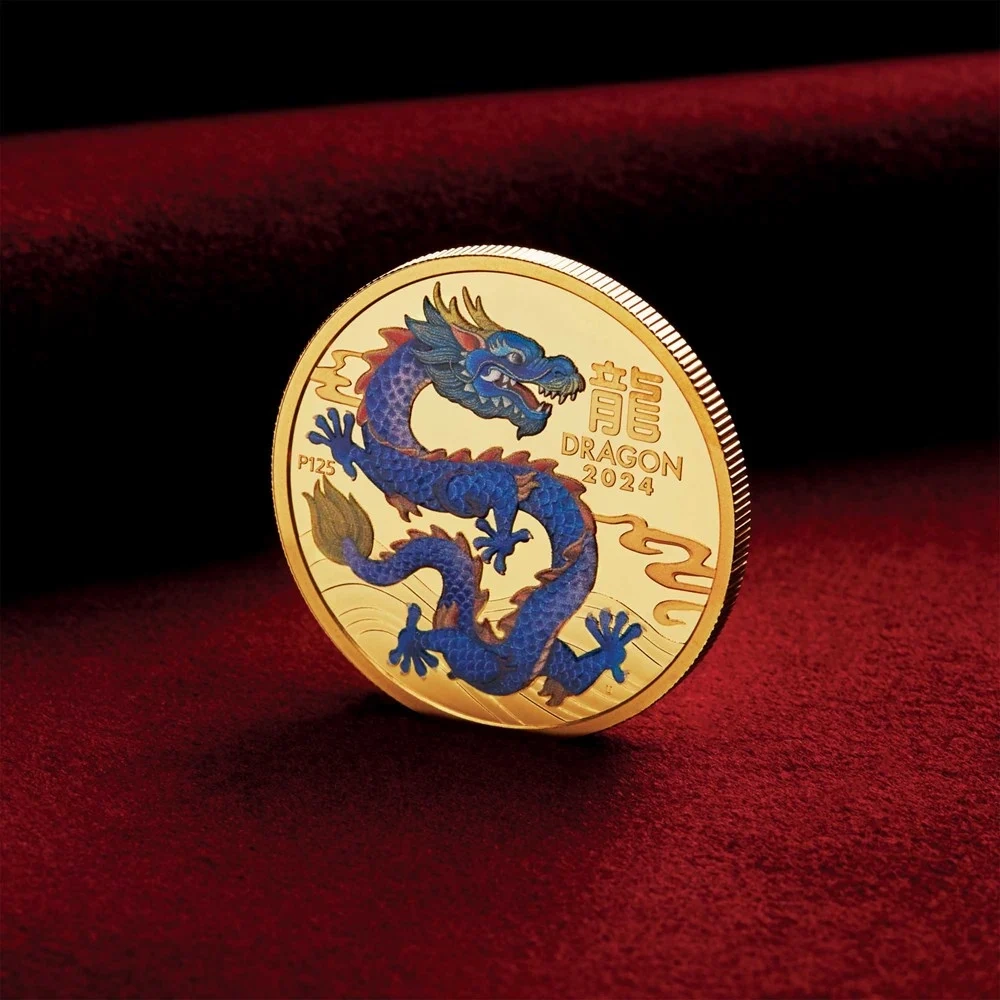 Gold Coin Year of the Dragon 1 Oz 2024 - LUNAR SERIES III. Proof Coloured