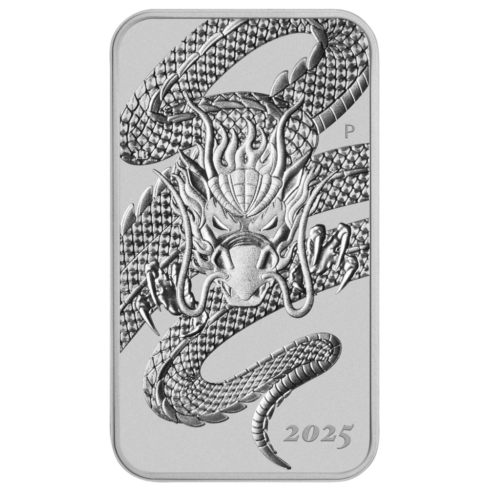Rectangular Dragon 1 Oz Silver Coin 2025