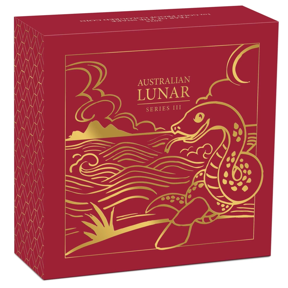 Gold Coin Year of the Snake 1 Oz 2025 - LUNAR SERIES III. Proof Coloured