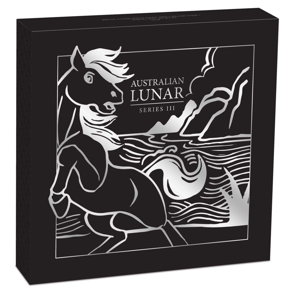 Australian Lunar Series III 2026 Year of the Horse 1 Kilo Silver Coloured Coin with Gold Privy Mark