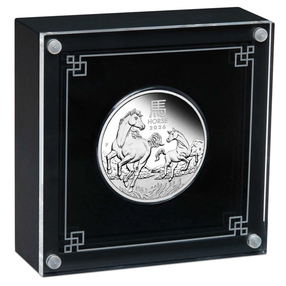Silber-Proof-Münze Australische Mondserie III 2026 Jahr des Pferdes 1/2 oz