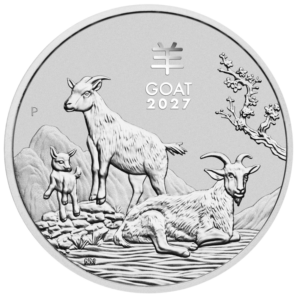 Stříbrná mince Rok Kozy 1 Oz 2027 - LUNÁRNÍ SÉRIE III.