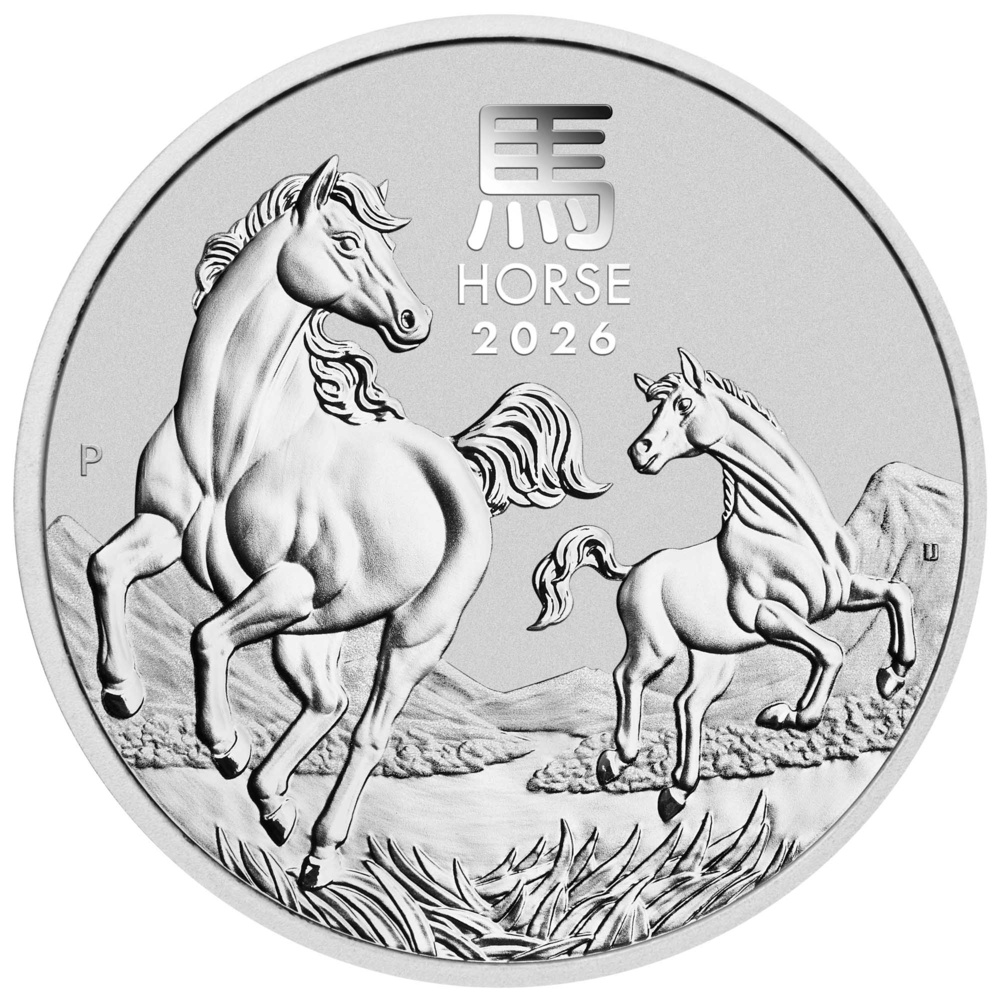 Stříbrná mince Rok Koně 1 Oz 2026 - LUNÁRNÍ SÉRIE III.