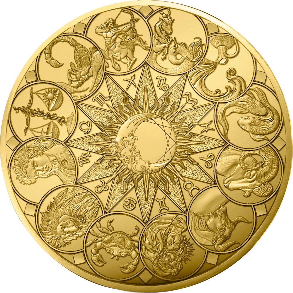 Astrological signs - Gold coin astrological wheel 4 g 2026