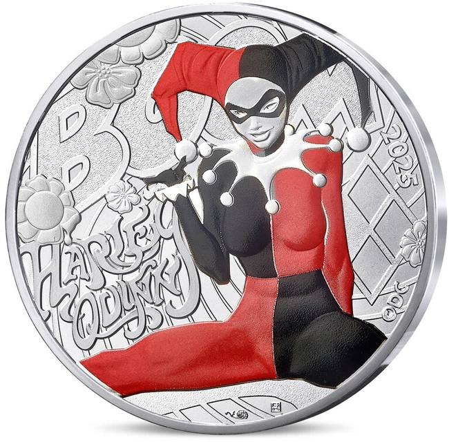 Harley Quinn Silbermünze 13g 2025 Farbig