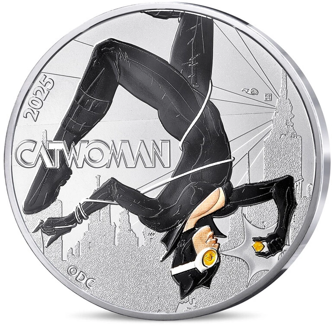 Catwoman Silbermünze 13g 2025 Farbig