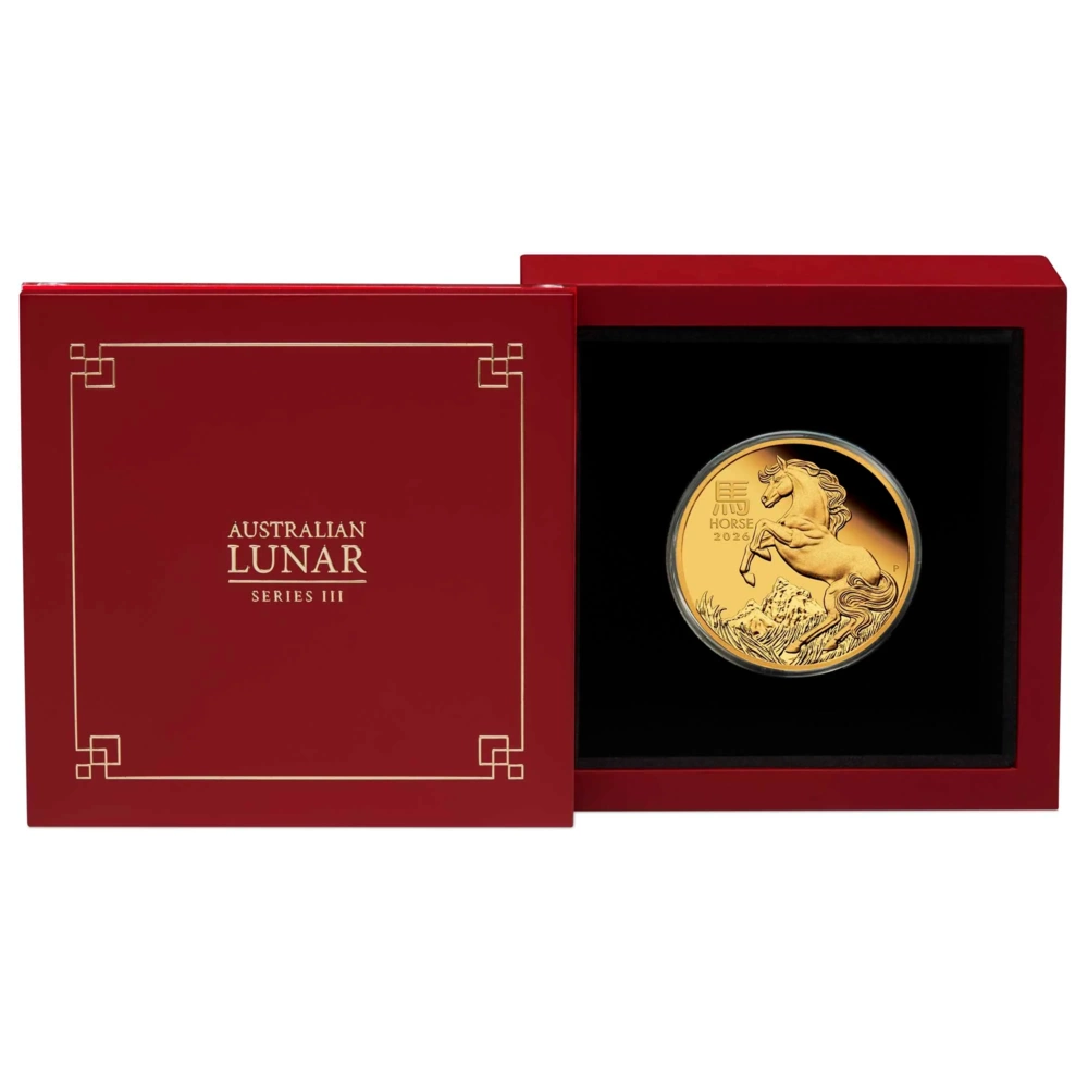 Gold Proof Coin Australian Lunar Series III 2026 Year of the Horse 1oz