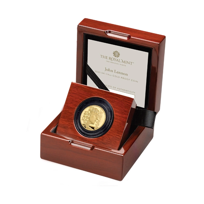 John Lennon 1/4 Oz 2025 Proof Gold Coin