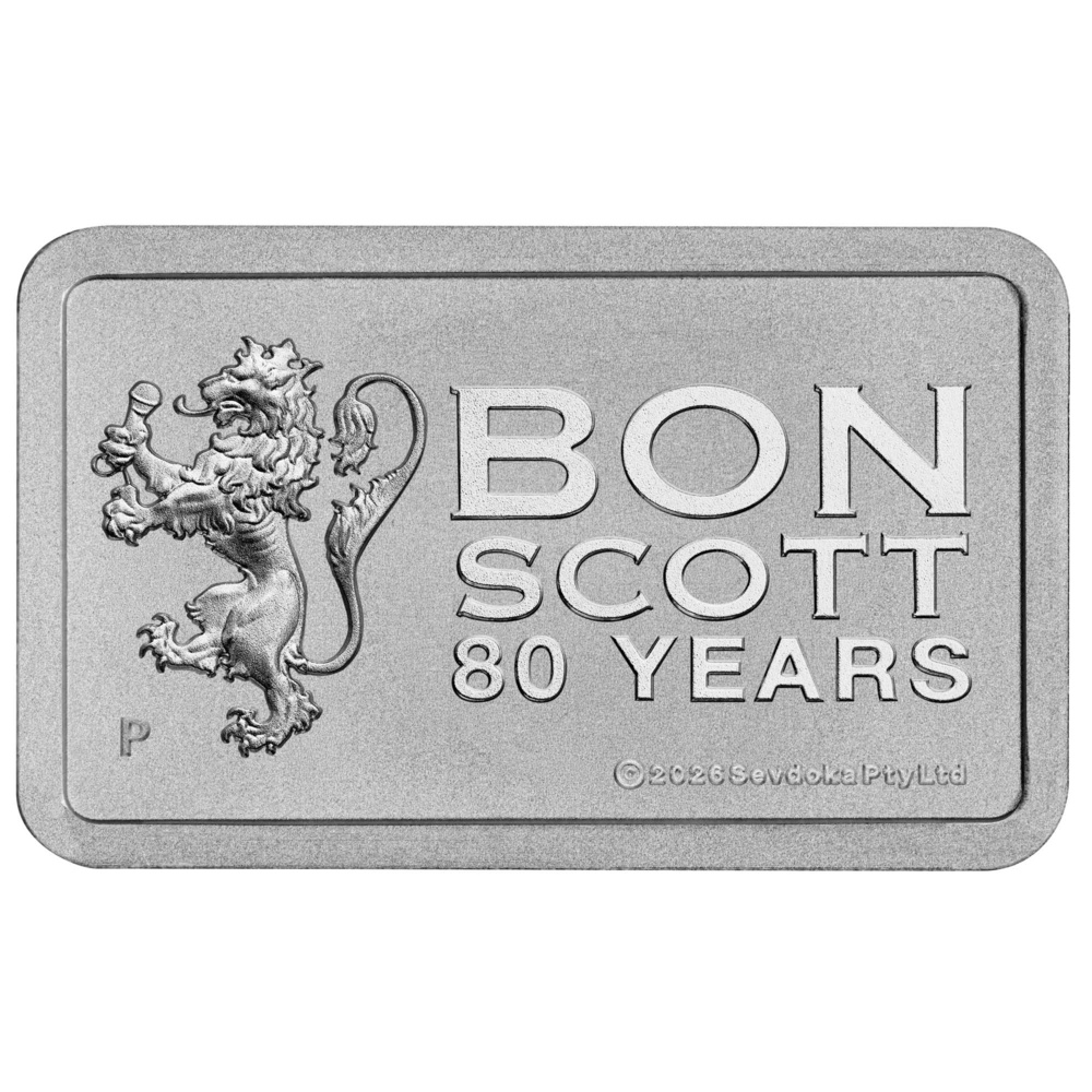 Bon Scott – 80. Geburtstag 2026 – 10 g Silberbarren