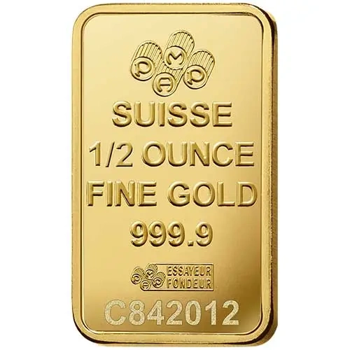 1/2 ounce gold bar PAMP Suisse Fortuna