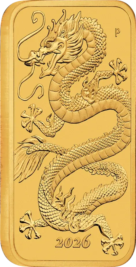Rechteckiger Drache, 1 Oz Goldmünze 2026